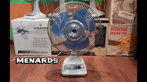 The industrial design comes with reversible blades so you can choose a soft wood tone for a gentle appearance or a metallic tone that gives the fan a consistent masculine look. . Menards fans
